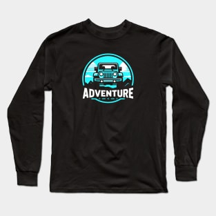 Jeep Wrangler Adventure Baby Blue Long Sleeve T-Shirt